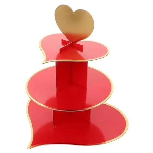 Produktbild: FUNOMOCYA Lebendiger 3-stöckiger Dessertständer – Cupcake- Und Kuchenhalter Für Babypartys Hochzeiten Feiern