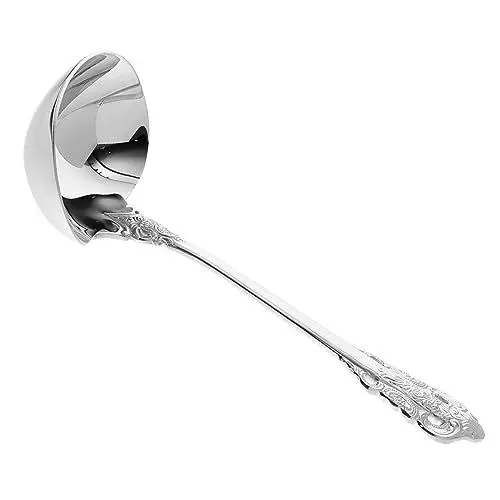 Produktbild: FUNOMOCYA Servierlöffel Ergonomischer Griff Suppenkelle Aus Edelstahl Hitzebeständig Für Hot Pot