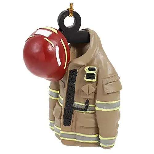 Produktbild: FUNOMOCYA Kreative Feuerwehrbekleidung Feuerwehrschmuck Feuerwehrmann-weihnachtsverzierung Dekorationen Feuerwehr Weihnachtsdekoration Feuerwehruniformverzierung Der Baum Feuerwehranzug Harz