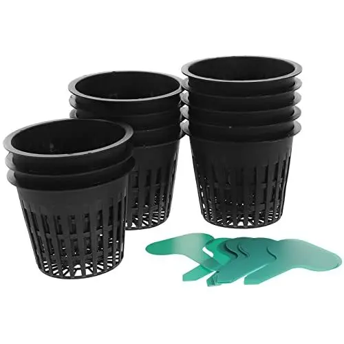 Produktbild: FUNOMOCYA Kunststoff Pflanztöpfe Mit Belüftungslöchern Und Etiketten Für Garten Für Sukkulenten Und Kleine Pflanzen Leicht Zu Reinigen Und Stapelbar