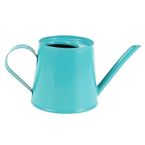Produktbild: FUNOMOCYA Mini-Gießkanne Aus Eisen Zimmerpflanze Vasen Pflanzgefäß Tafelaufsatz Miniaturen Untertassen Blauer Retro-Wasserkocher Mini-Gießkanne Für Kinder Sukkulenten-Eimer