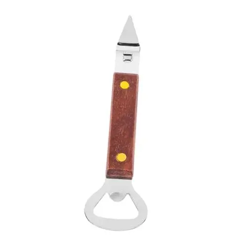 Produktbild: FUNOMOCYA Bieröffner Holzgriff Kompakter Dosenöffner Für Flaschen Und Dosen Für Partys Haushalt