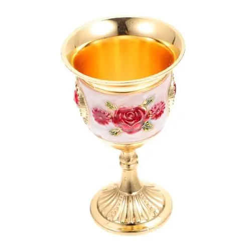 Produktbild: FUNOMOCYA Stielgläser für den einzug bescherung weihnachten Exklusive Accessoires goldfarbe Martini-Gläser dekorativer Weinkelch Trinkbecher Restaurantzubehör Zinn-Legierung Golden