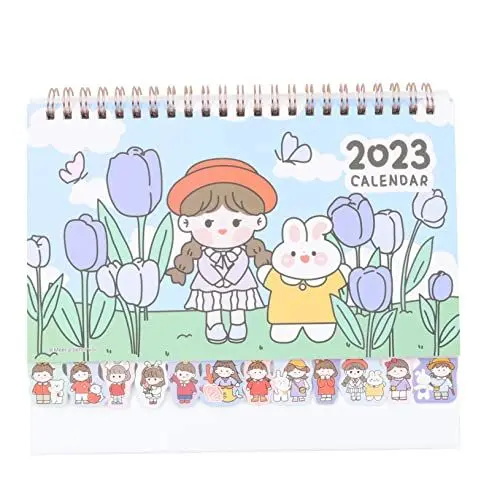 Produktbild: FUNOMOCYA Tischkalender 2023 Akademischer Planer Für Mädchen Cartoon-design Für Das Schlafzimmer