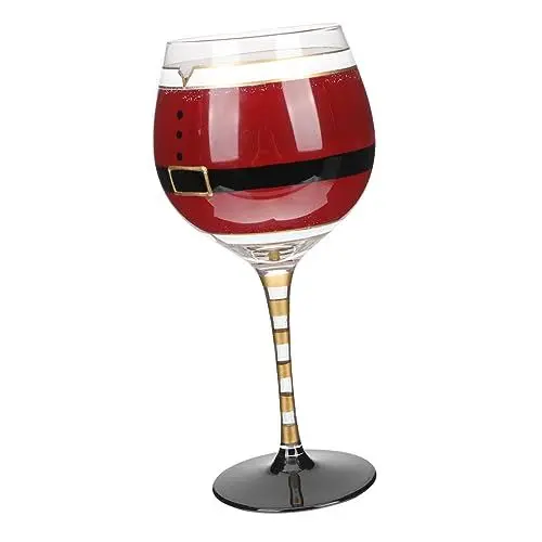 Produktbild: FUNOMOCYA Wohnaccessoire Handbemalte Weingläser Stielweingläser Weihnachten Cocktailbecher Neujahrsstielgläser Weihnachtselemente Weinbecher Safttrinkbecher Weihnachtliche Stielgläser Glas