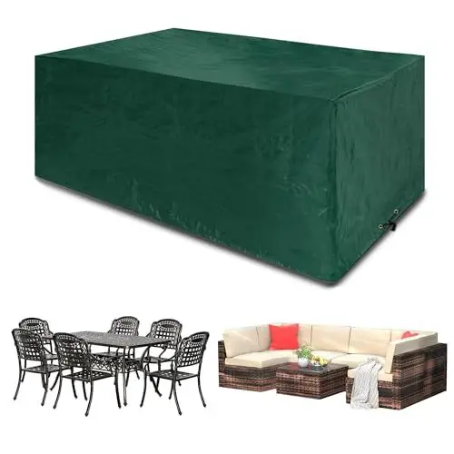 Produktbild: Funshot Abdeckung für Gartenmöbel Wasserdicht Schutzhülle, 300x250x90cm, Gartentisch Abdeckplane Gartenmöbel Abdeckung für Loungemöbel Möbelsets,Winterfest,Winddicht Anti-UV