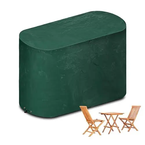 Produktbild: Funshot Bistro Set Abdeckung,Gartenmöbel Abdeckung Wasserdicht Abdeckplane,Winterfest,Anti-UV, Gartenmöbel Abdeckung, Outdoor Garden Furniture Cover,124x63x80cm