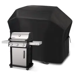 Produktbild: Funshot Grillabdeckung Wetterfest Gasgrill Abdeckplane, Große BBQ Grill Abdeckung Wasserdicht,420D Oxford-Stoff Grillhaube Gasgrill Abdeckung Grill Schutzhülle, UV-beständig, reißfest,132x66x109 cm