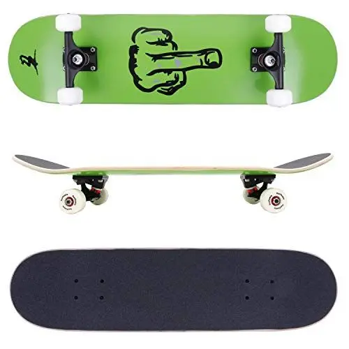 Produktbild: FunTomia® Skateboard mit ABEC-9 Kugellager Rollenhärte 100A und 100% 7-lagigem kanadisches Ahornholz (Finger)