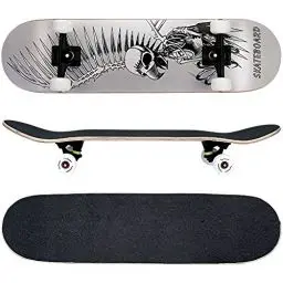 Produktbild: FunTomia Skateboard mit ABEC-9 Kugellager Rollenhärte 100A und 100% 7-lagigem kanadisches Ahornholz Skate Board mit Kicktail