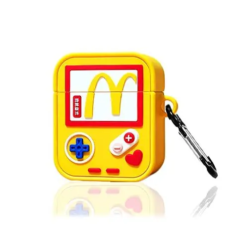 Produktbild: Funwaretech Airpods 3 Hülle mit Karabiner,Funny Cute Kawaii Silikon 3D Schutzhülle und Haut Case (Kabelloses Laden) Kompatibel mit Apple Airpods 3rd Generation-M Game