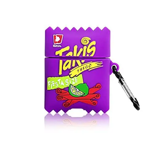 Produktbild: Funwaretech Airpods Pro 1st/2nd Hülle mit Karabiner,Funny Cute Kawaii Silikon 3D Schutzhülle und Haut Case,Kabelloses Laden,Kompatibel mit Apple Airpods Pro 1st/2nd-Takis