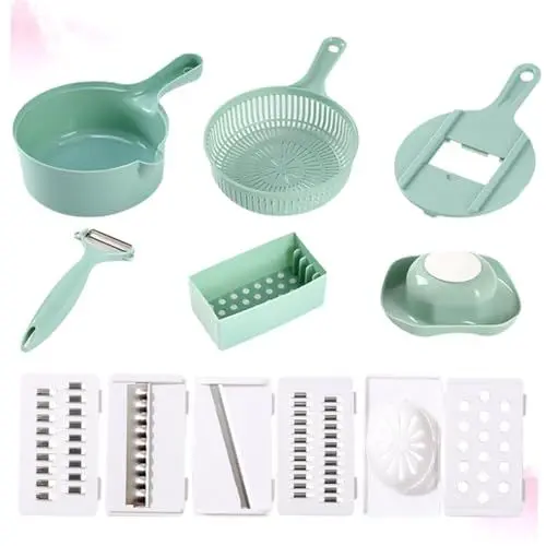 Produktbild: FUOYLOO 12St Gemüseschneider Kartoffelschneider küchengeräte küchenhilfen gemuesehobler potato slicer Aktenvernichter Küchenschredder Küchenwerkzeug Multifunktion Reibe Aufschnitt Zubehör