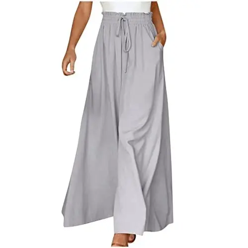 Produktbild: FUPODD Sommerhose Damen Leicht Elegant Leichte Sommerhose Damen Sommerhose Damen Lang Viskose Hose Damen Outdoorhose Damen Sommer Stretch Hose Damen Viskose-Hose Für Damen Leichte Hose Damen Sommer