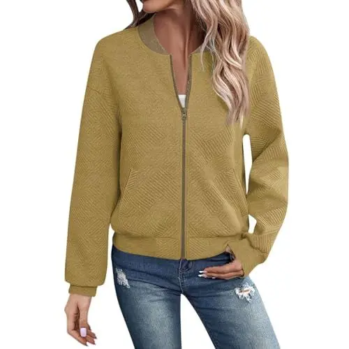 Produktbild: FUPODD Trainingsjacke Damen Winterjacken Damen Softshellmantel Damen Outdoor Jacken Für Damen Sweatjacke Damen Ohne Kapuze Damenmantel Winter Damen Mantel Elegant Kurzmantel Damen Winter Kurzjacke