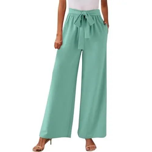 Produktbild: FUPODD Viskose Hose Damen Outdoorhose Damen Sommer Stretch Hose Damen Viskose-Hose Für Damen Leichte Hose Damen Sommer Hosen Damen Baggy Elegante Hose Damen Sommer Hose Dame Hose Weites Bein Damen