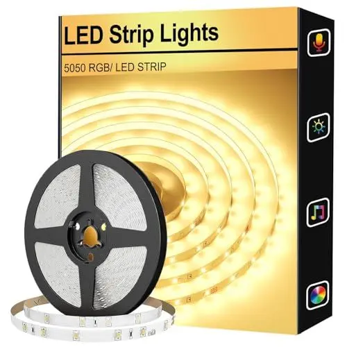 Produktbild: FUPT TV-LED-Lichtstreifen, RGB-LED-Leuchten für TV-Hintergrundbeleuchtung mit App-Steuerung, Musik-Synchronisation,Leuchten für Schlafzimmer, Party, Spielzimmer für Weihnachten 3m