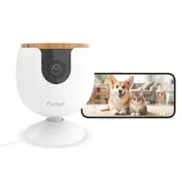 Produktbild: Furbo Mini Haustierkamera (Basic): Kleine Kamera, große Sicherheit & Seelenfrieden | Kompakte intelligente Kamera, Farbnachtsicht, 2-Wege-Audio, Bell- oder Miauen-Alarm, mit Handy-App, Innenkamera
