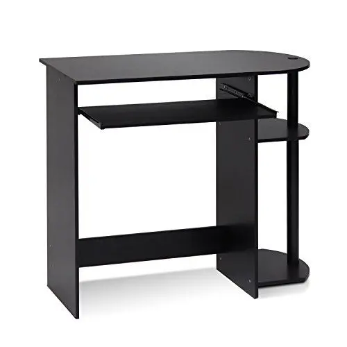 Produktbild: Furinno Computertisch/Schreibtisch, Espresso/Schwarz, 80 x 73 x 40 cm