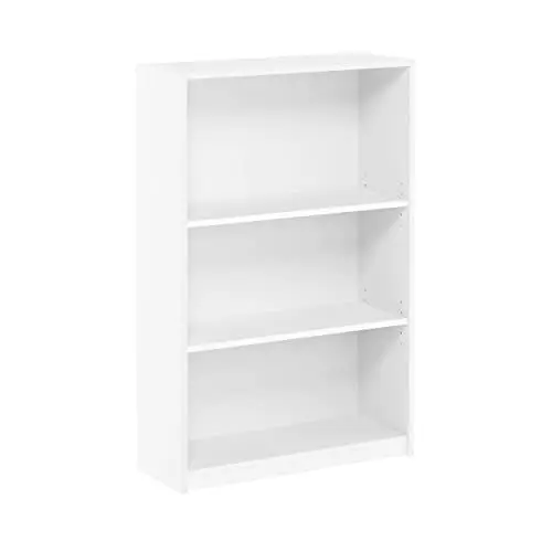 Produktbild: Furinno JAYA Simple Home Bücherregal mit 3 Ebenen, verstellbarem Regal, Weiß