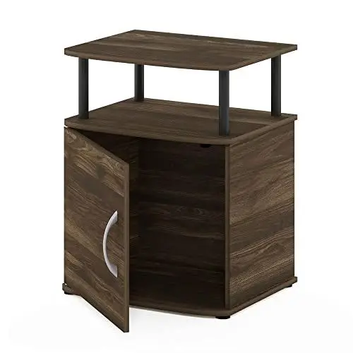 Produktbild: Furinno JAYA Utility Design Beistelltisch, Nachttisch, Columbia Walnuss/Schwarz, 48 (B) x 61.2 (H) x 39.4 (T) cm