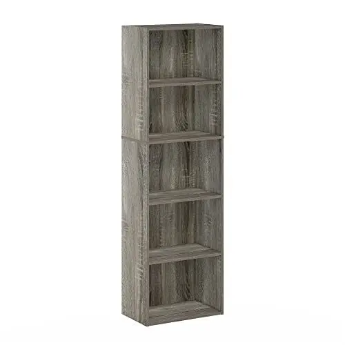 Produktbild: Furinno Luder 5-stufiges, wendbares, farbiges Bücherregal mit offenem Regal, Französische Eiche