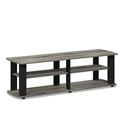 Produktbild: Furinno Nelly Entertainment Center TV-Ständer, Französische Eiche/Schwarz, 110 (B) x 34 (H) x 33.3 (D) cm