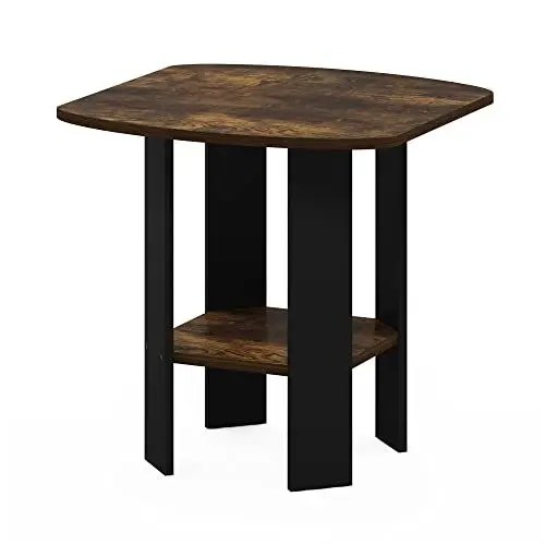 Produktbild: Furinno Simple Design End-/Beistelltisch, Bernsteinkiefer/Schwarz