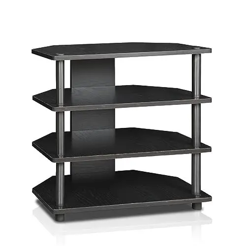 Produktbild: Furinno TV-Schrank mit 4 Ablageflächen, holz, Schwarz, 37.08 x 60.2 x 58.93 cm