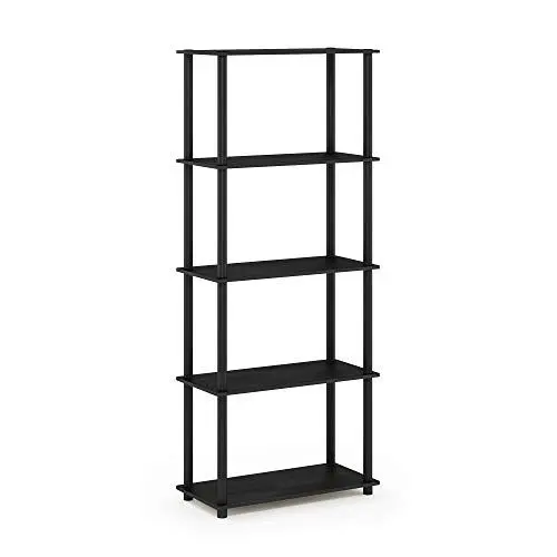 Produktbild: Furinno Turn-N-Tube 5-stufiges Mehrzweck-Regal-Präsentationsregal, Americano/Schwarz