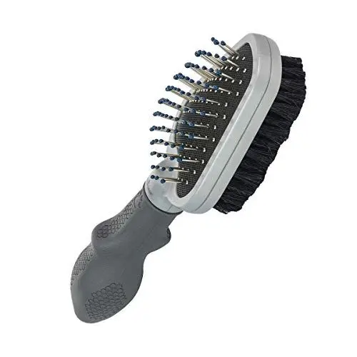 Produktbild: FURminator Doppelbürste für Hunde und Katzen - Fellpflege 2in1-Bürste zur Entfernung von Knoten, losen Haaren und Schmutz
