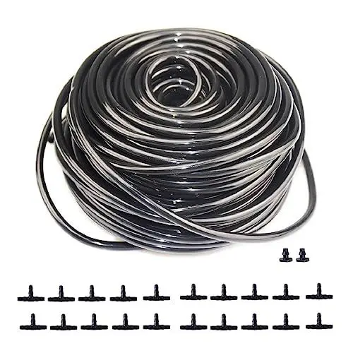 Produktbild: Furnrubden Bewässerungsschlauch, Schlauch, Tropfschlauch, Sprühschlauch, Bewässerungssystem Garten, Sprühnebel für terrasse, Micro Drip Hose System (6mm-15M)