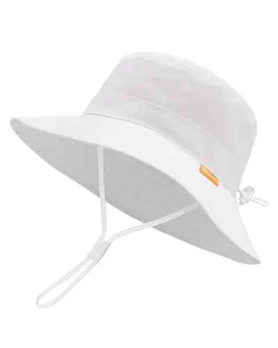 Produktbild: FURTALK Baby Kleinkind Kinder Sonnenhut UV-Schutz Fischerhut Jungen Mädchen Verstellbarer Faltbare Sommer Strand Sonnenschutz Bucket Hat mit Breite Krempe