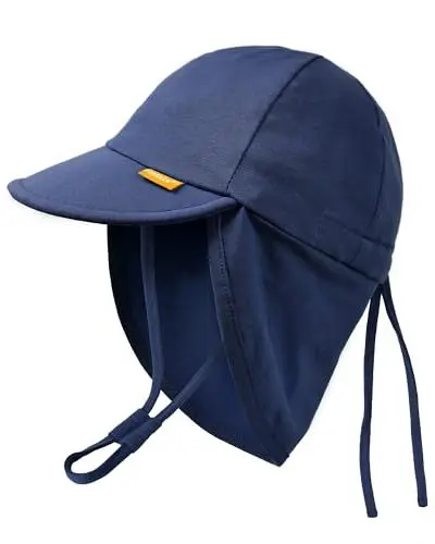 Produktbild: FURTALK Baby Kleinkind Sonnenhut UPF 50+ UV-Schutz Mädchen & Jungen Sommer Kappe Kinder Strand Mütze mit Verstellbarer Kinnriemen und Halsklappen