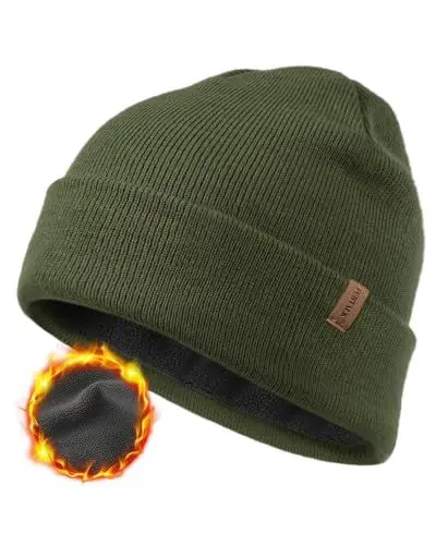 Produktbild: FURTALK Classic Beanie mit weiches Thermisches Polarfleece-Futter Unisex Strickmütze Warm Wintermütze für Herren & Damen