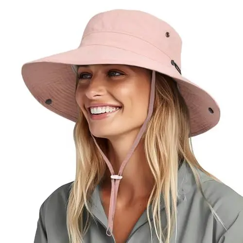 Produktbild: FURTALK Unisex UV Schutz Sonnenhut für Damen Herren Sommerhut Faltbar Wanderhut Tragbar Outdoor Fischerhut mit Breite Krempe