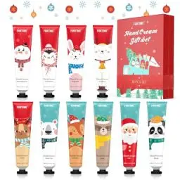 Produktbild: FURTIME Handcreme Mini Set, 10 Pack Handcreme Mini Weihnachten für Sehr Trockene Hände, Weihnachtsgeschenke, Kleine Geschenkset für Frauen und Männer, Hände Fuß Feuchtigkeitscreme