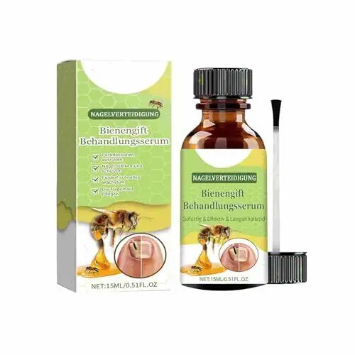 Produktbild: Furzero Bienengift Nagel, Bee Venom Nagel, Bienengift Fußnagel, Bienenvenom, Bienengift Nagel Testsieger, Bienengift Serum, Bienengift Nail Growth Serum, 15ml Bienengift Nagel mit Teebaumöl (1PC)
