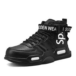 Produktbild: FUSHITON Herren Laufschuhe Mode High Top Sneakers Freestyle Hi-Top Lässig Sportschuhe Wanderschuhe Hoch Turnschuhe Freizeitschuhe Fitness Hohe Schuhe