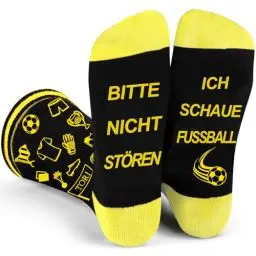Produktbild: Fussball Fanartikel Lustige Geschenke für Männer bitte nicht stören socken Geburtstagsgeschenk kleinigkeit Fußball Fanartikel Herren Geaschenk zum Papa Fussballfans Adventkalender Füllung Weihanchten