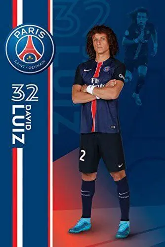 Produktbild: Fußball Poster Paris Saint-Germain, PSG, David Luiz Plakat | Bild 91x61 cm