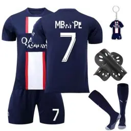 Produktbild: Fußball Trikot Kinder Set, Heimtrikots/Auswärtstrikots Trikot Jungen,Fussball T-Shirt Shorts, Football socken, Knieschützer Set und Fußbälle Jersey Schlüsselanhänger
