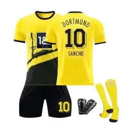 Produktbild: Fußball Trikot Revers Funktionsshirt Game Equipment Torwarttrikots Torwarthose 23/24 Heim/auswärtstrikot Sportkleidung Set Für Junge Outfit Comfy Anzug（2-10，8-9 Jahre）
