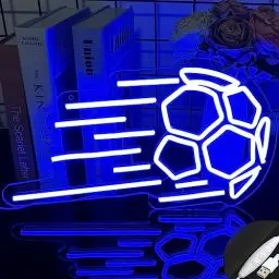 Produktbild: RAINDEE Fußball Neon-Schild für Wanddekoration, Fußball geformt Neon Licht, Fußball LED-Schilder für Man Cave, Teens Schlafzimmer und Spielzimmer. Neon Wandschilder Geschenk für Fußball-Fans Teens