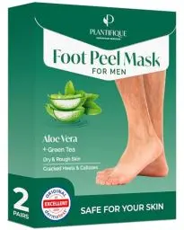 Produktbild: Plantifique Fußmaske - 2 Paar Hornhaut Socken für Männer - Fussmaske Hornhautentferner Socken - Hornhaut entfernen fuß - Foot Peel Mask Fußpeeling Maske - Fußpflege