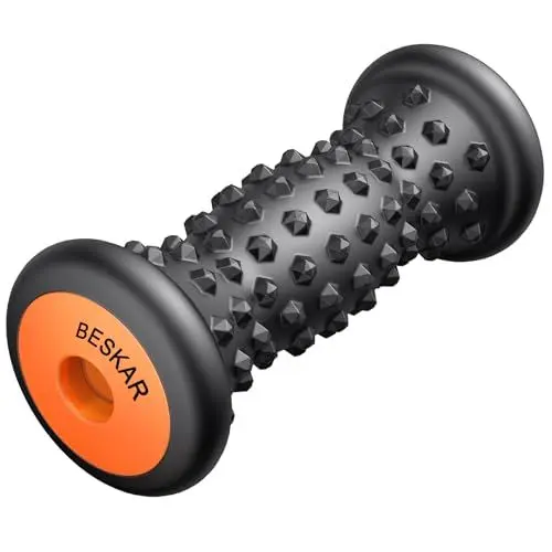 Produktbild: Fußmassagerolle für Plantarfasziitis, Tragbarer Gummi Massagerolle zur Linderung Fußgewölbe-Schmerzen Massager Roller for Foot Arch Pain, Heel Spur Pain, Stress Relief, Neuropathy