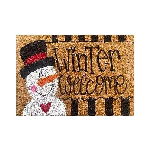 Produktbild: Fußmatte Weihnachten Weihnachts Flanell Anti-Rutsch-Teppich Waschbar Eingangsteppich Winter Weihnachtsdeko für Wohnzimmer, Schlafzimmer, Textil, Multi,