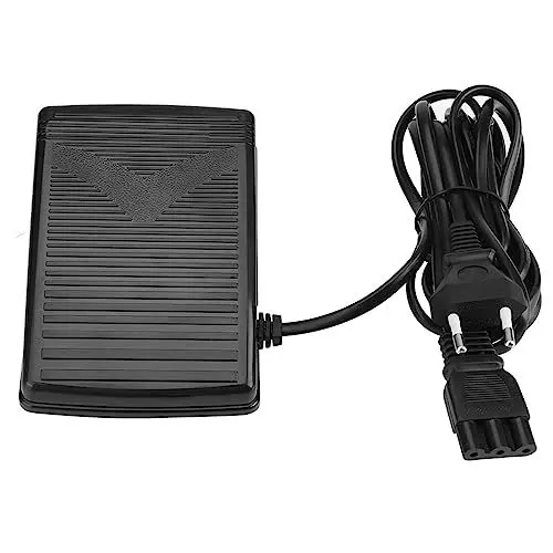 Produktbild: Fußpedal für Heimnähmaschine mit Netzkabel Universelles Fußsteuerungspedal mit Licht und Motorblock (EU-Stecker)