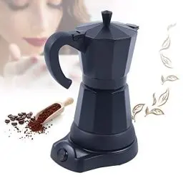 Produktbild: Futchoy 300ml Elektrische Kaffeemaschine Alu Espressokocher Mokka Espresso Kanne mit separatem Boden