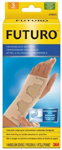 Produktbild: FUTURO Handgelenk-Schiene, Größe S (12,7 - 15,9 cm) – Unterstützung von Steifen, Schwachen oder Verletzten Handgelenken - Passt für Linke oder Rechte Hand, Atmungsaktiv